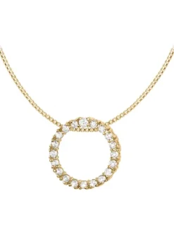 Jacques Lemans Halsketten + Collier-Kette Topas Ring goldf. SE-C121E