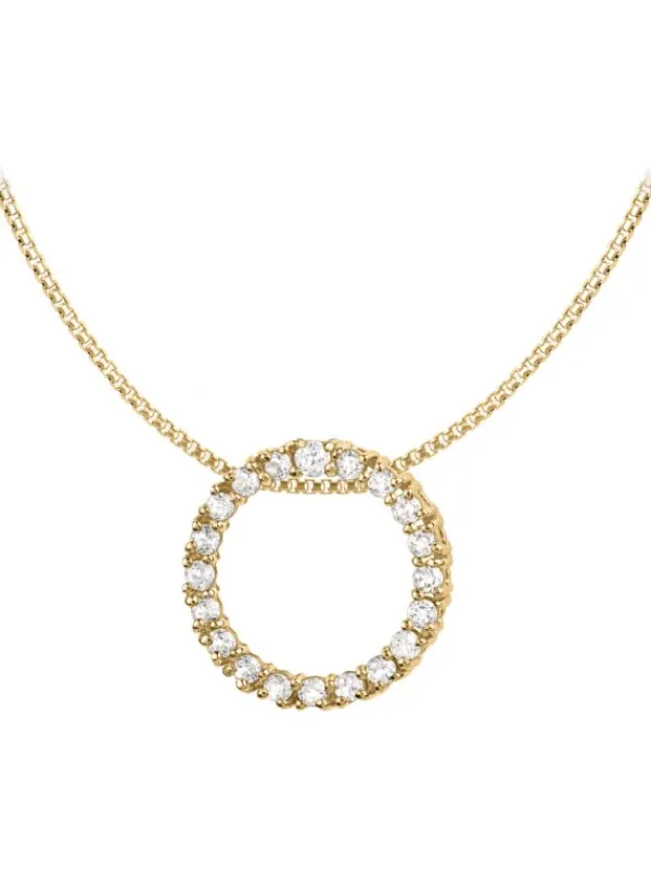 Jacques Lemans Halsketten + Collier-Kette Topas Ring goldf. SE-C121E
