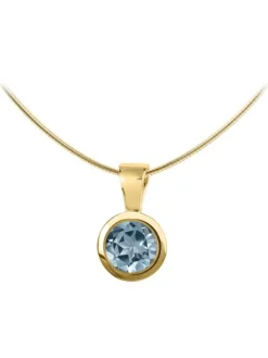 Jacques Lemans Halsketten + Collier-Kette Topas Blau SE-C101H
