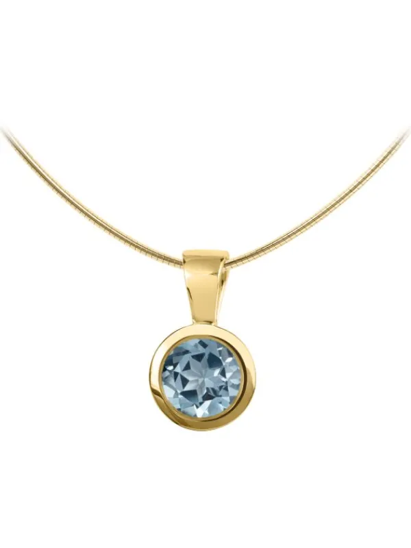 Jacques Lemans Halsketten + Collier-Kette Topas Blau SE-C101H