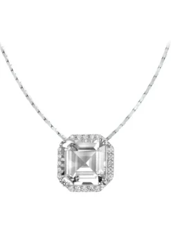 Jacques Lemans Halsketten + Collier-Kette Topas eckig SE-C104A