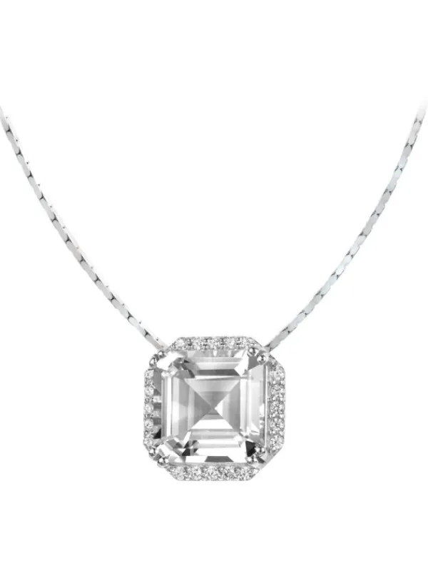 Jacques Lemans Halsketten + Collier-Kette Topas eckig SE-C104A
