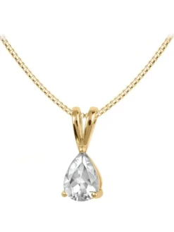 Jacques Lemans Halsketten + Collier-Kette Topas Weiß SE-C111F