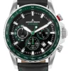 Jacques Lemans Herrenuhren-Liverpool Chrono schw grün Leder 1-2099C