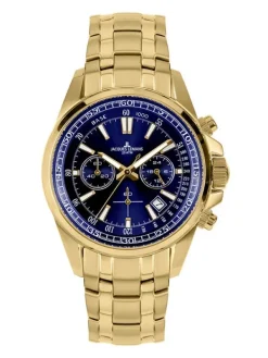 Jacques Lemans Herrenuhren-Liverpool Chrono blau/goldf. 1-2117O