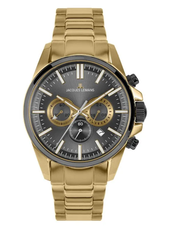 Jacques Lemans Herrenuhren-Liverpool Chrono goldf. 1-2119H