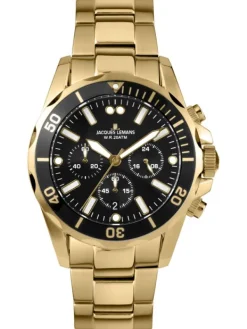 Jacques Lemans Herrenuhren-Liverpool Chrono goldf. 44mm 1-2091J