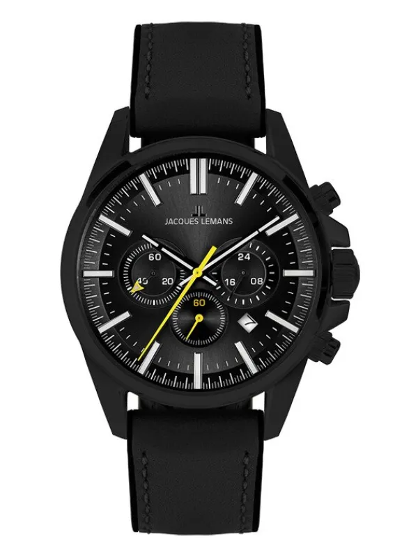 Jacques Lemans Herrenuhren-Liverpool Chrono schwarz 1-2119B