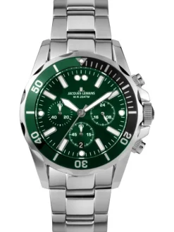 Jacques Lemans Herrenuhren-Liverpool Chrono grün 44mm 1-2091H