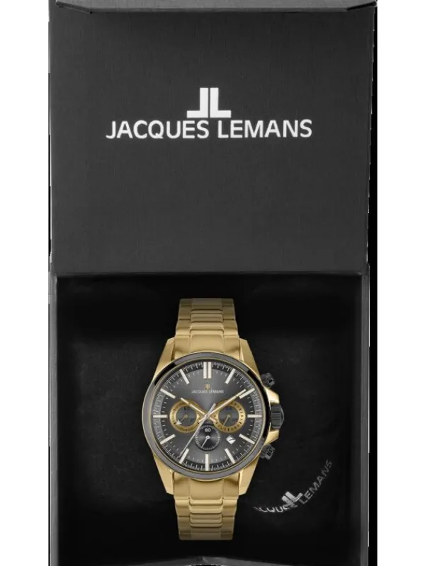Jacques Lemans Herrenuhren-Liverpool Chrono goldf. 1-2119H