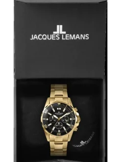 Jacques Lemans Herrenuhren-Liverpool Chrono goldf. 44mm 1-2091J