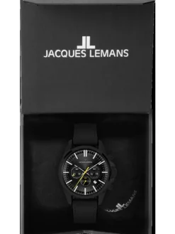 Jacques Lemans Herrenuhren-Liverpool Chrono schwarz 1-2119B