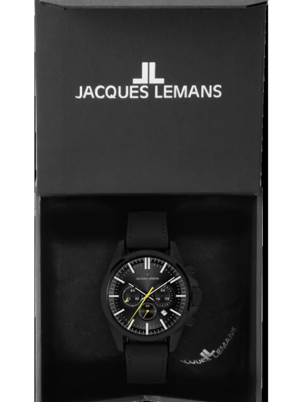 Jacques Lemans Herrenuhren-Liverpool Chrono schwarz 1-2119B