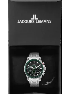 Jacques Lemans Herrenuhren-Liverpool Chrono schwarz grün 1-2099F