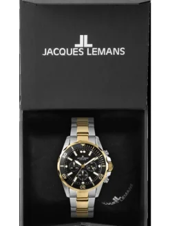 Jacques Lemans Herrenuhren-Liverpool Chrono bicolor 44mm 1-2091I