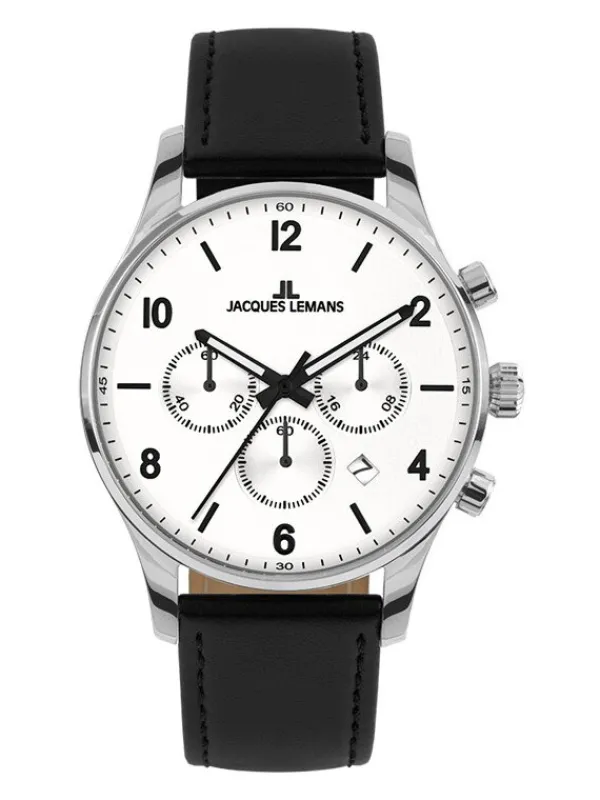 Jacques Lemans Herrenuhren-London Chrono 42mm weiß 1-2126B
