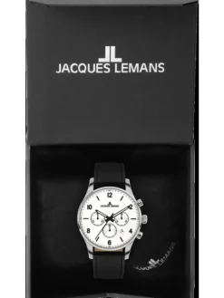 Jacques Lemans Herrenuhren-London Chrono 42mm weiß 1-2126B