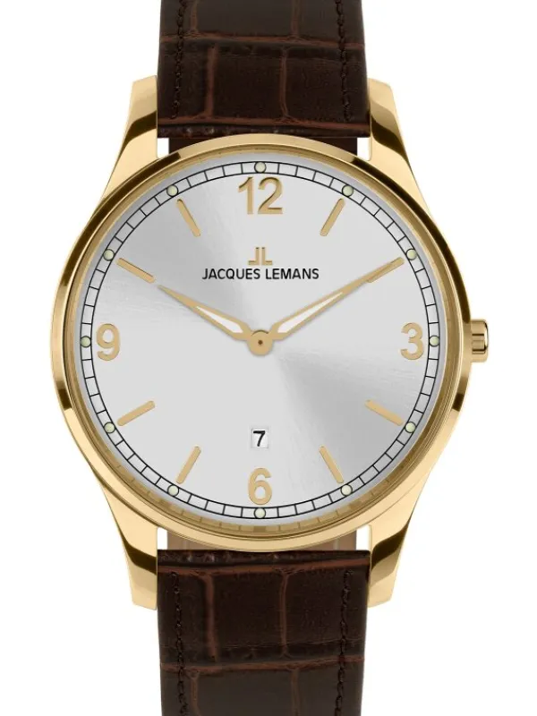 Jacques Lemans Herrenuhren-London 40mm goldf. 1-2128D