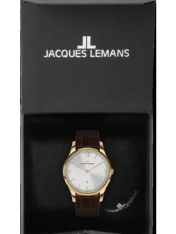 Jacques Lemans Herrenuhren-London 40mm goldf. 1-2128D