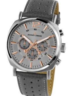 Jacques Lemans Herrenuhren-Lugano Chronograph grau 1-1645L