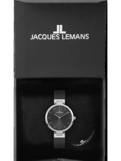 Jacques Lemans Damenuhren-Milano 34 graues Band 1-2110F