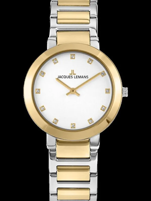Jacques Lemans Damenuhren-Milano 32mm bicolor 1-1842.1O