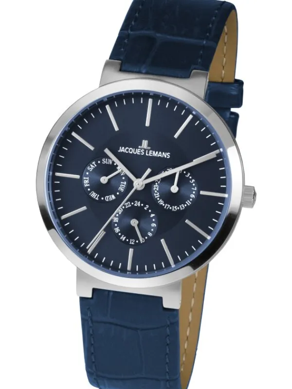 Jacques Lemans Herrenuhren | Damenuhren-Milano Multifunktion Blau 1-1950C