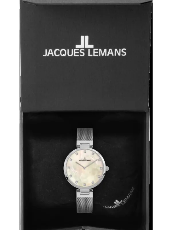 Jacques Lemans Damenuhren-Milano Perlmutt 36mm 1-2001C