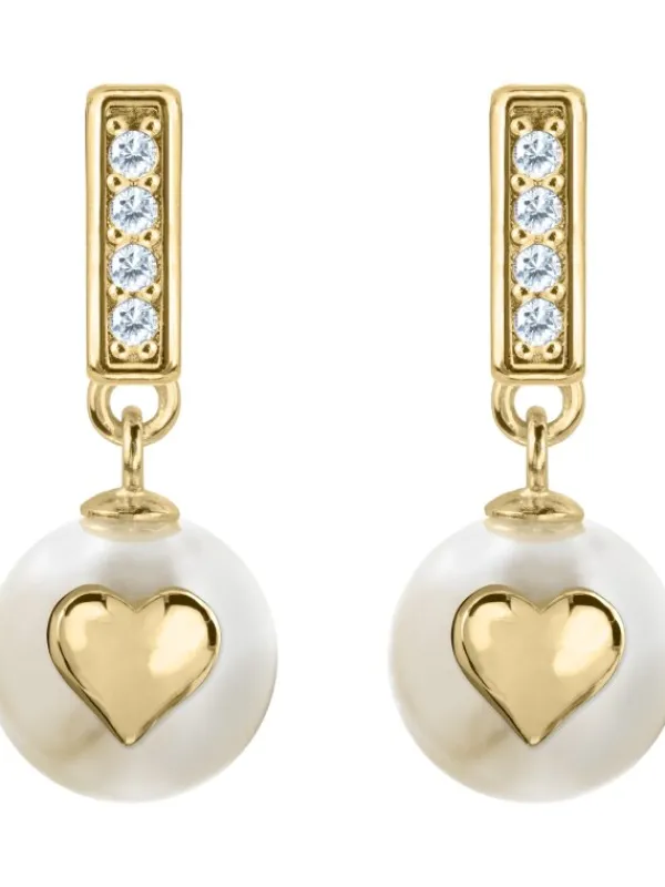 Jacques Lemans Ohrschmuck-Ohrhänger Perle Herz goldf. SE-O177H