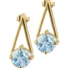 Jacques Lemans Ohrschmuck-Ohrstecker Topas Blau Dreieck SE-O112B