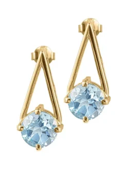 Jacques Lemans Ohrschmuck-Ohrstecker Topas Blau Dreieck SE-O112B