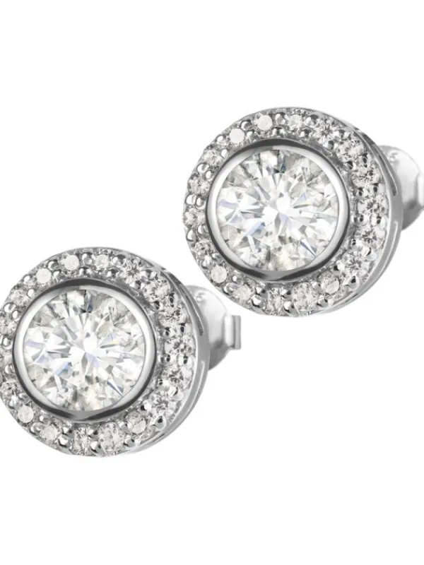 Jacques Lemans Ohrschmuck-Ohrstecker Topas Pavé SE-O105A
