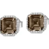 Jacques Lemans Ohrschmuck-Ohrstecker Rauchquarz SE-O104E