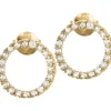 Jacques Lemans Ohrschmuck-Ohrstecker Topas Ring goldf. SE-O121E