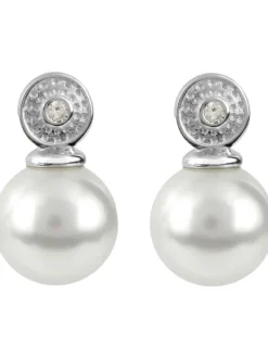 Jacques Lemans Ohrschmuck-Ohrstecker Topas und Perle SE-O175A