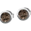 Jacques Lemans Ohrschmuck-Ohrstecker Rauchquarz silber SE-O101E