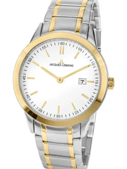 Jacques Lemans Herrenuhren-Sydney 40mm Bicolor Stahlband 1-2096E