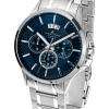Jacques Lemans Herrenuhren-Sydney 42mm Chronograph Blau 1-1542I