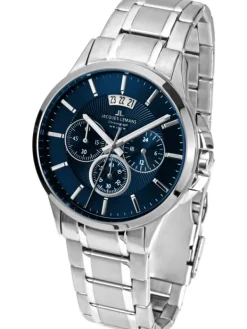 Jacques Lemans Herrenuhren-Sydney 42mm Chronograph Blau 1-1542I