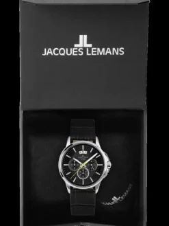 Jacques Lemans Herrenuhren-Sydney 42mm Chrono Leder 1-1542A