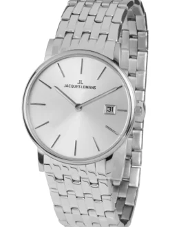 Jacques Lemans Herrenuhren | Damenuhren-Vienna 38mm silberf. Stahlarmband 1-1848E
