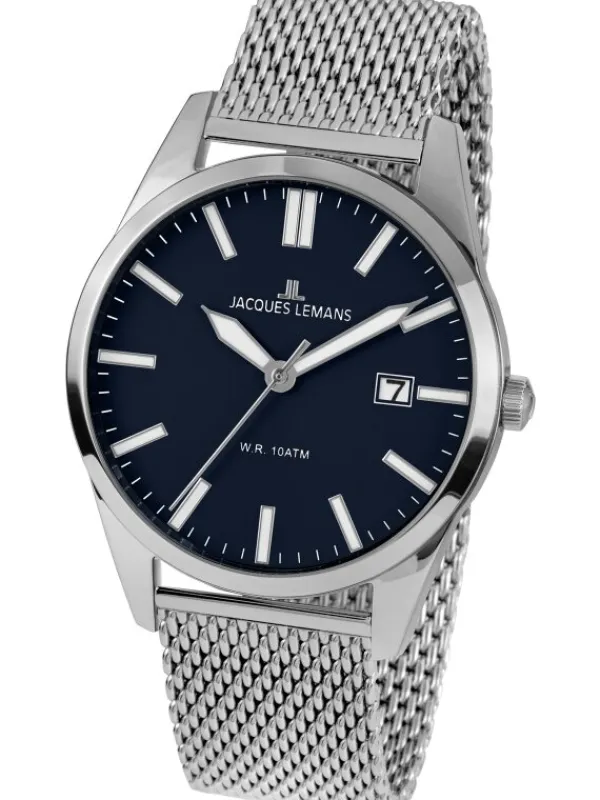Jacques Lemans Herrenuhren-Vienna 40mm Blau 1-2002M