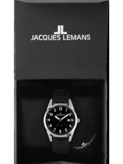 Jacques Lemans Herrenuhren-Vienna 40mm schw. 1-2002A