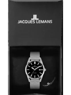 Jacques Lemans Herrenuhren-Vienna 40mm Schwarz 1-2002K