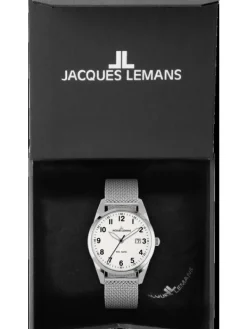 Jacques Lemans Herrenuhren-Vienna 40mm Milanaise 1-2002I