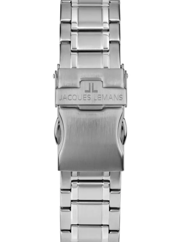 Jacques Lemans Herrenuhren-Vienna 40mm Gliederb. schw. 1-2002Q