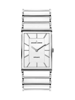 Jacques Lemans Damenuhren-York Ceramic weiß 20mm 1-1651E