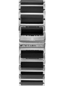 Jacques Lemans Damenuhren-York Ceramic schwarz 24mm 1-1594A