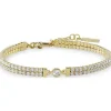 JETTE Armbänder-CASCADE Tennisarmband Silber vergoldet S.88301188NL