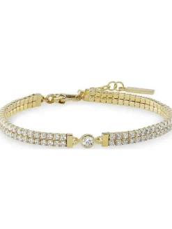 JETTE Armbänder-CASCADE Tennisarmband Silber vergoldet S.88301188NL